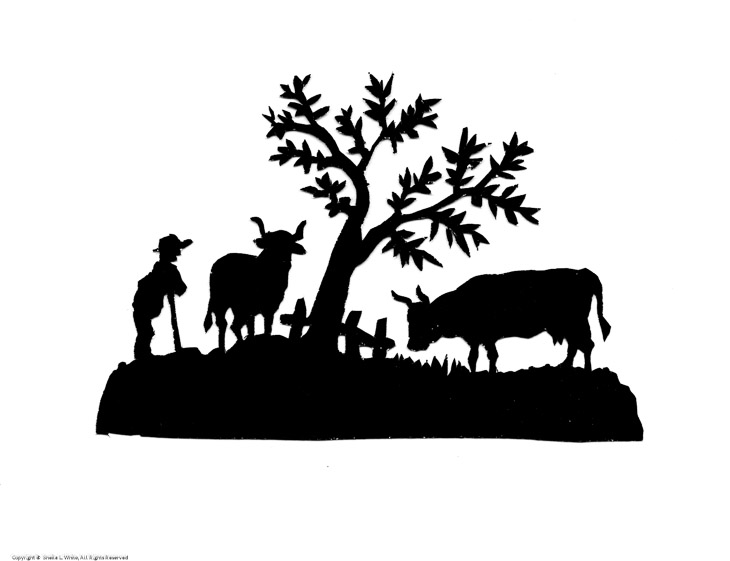 Farmer Cows and Tree